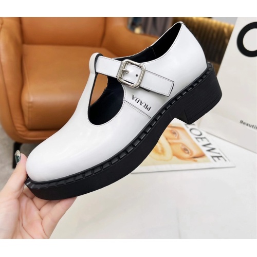 Cheap Prada Leather Shoes For Women #1110038 Replica Wholesale [$92.00 USD] [ITEM#1110038] on Replica Prada Leather Shoes