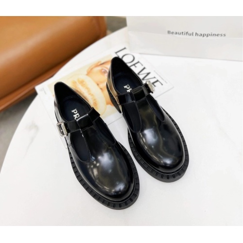 Cheap Prada Leather Shoes For Women #1110039 Replica Wholesale [$92.00 USD] [ITEM#1110039] on Replica Prada Leather Shoes