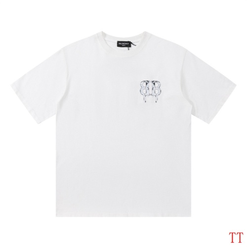 Cheap Balenciaga T-Shirts Short Sleeved For Men #1111960 Replica Wholesale [$27.00 USD] [ITEM#1111960] on Replica Balenciaga T-Shirts