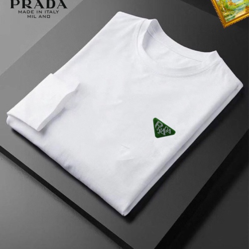 Cheap Prada T-Shirts Long Sleeved For Men #1112597 Replica Wholesale [$34.00 USD] [ITEM#1112597] on Replica Prada T-Shirts