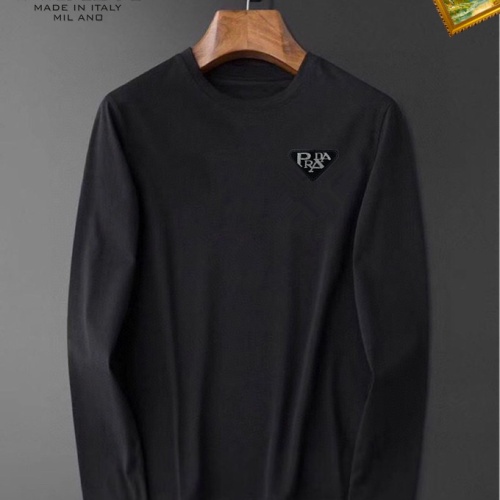 Cheap Prada T-Shirts Long Sleeved For Men #1112662 Replica Wholesale [$34.00 USD] [ITEM#1112662] on Replica Prada T-Shirts