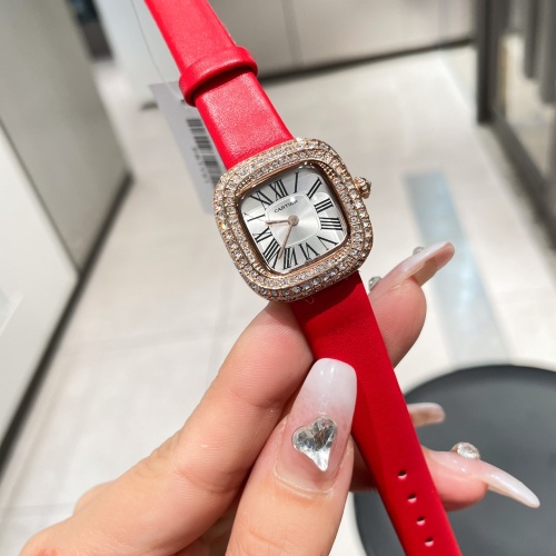 Cheap Cartier AAA Quality Watches In Red For Women #1113192 Replica Wholesale [$135.00 USD] [ITEM#1113192] on Replica Cartier AAA Quality Watches