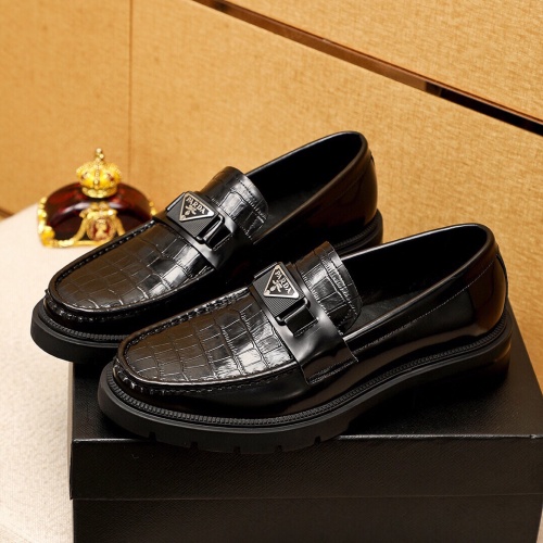 Cheap Prada Leather Shoes For Men #1113347 Replica Wholesale [$100.00 USD] [ITEM#1113347] on Replica Prada Leather Shoes
