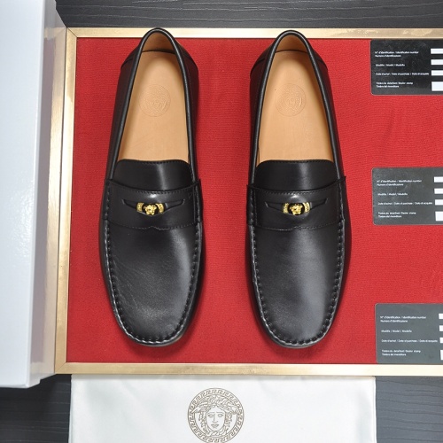 Cheap Versace Leather Shoes For Men #1113647 Replica Wholesale [$98.00 USD] [ITEM#1113647] on Replica Versace Leather Shoes