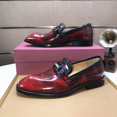 Cheap Salvatore Ferragamo Leather Shoes For Men #1113931 Replica Wholesale [$112.00 USD] [ITEM#1113931] on Replica Salvatore Ferragamo Leather Shoes
