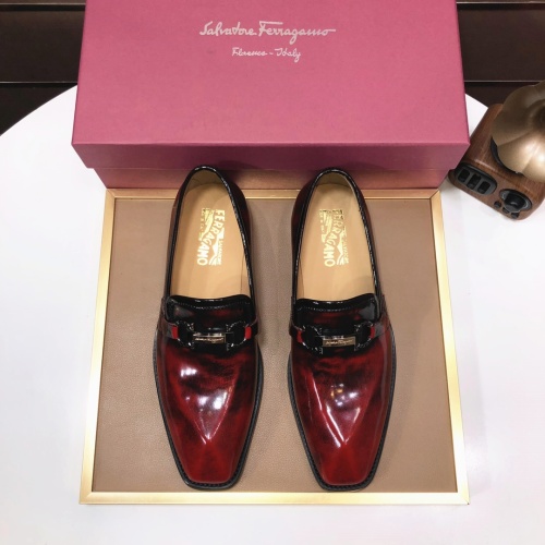 Cheap Salvatore Ferragamo Leather Shoes For Men #1113931 Replica Wholesale [$112.00 USD] [ITEM#1113931] on Replica Salvatore Ferragamo Leather Shoes