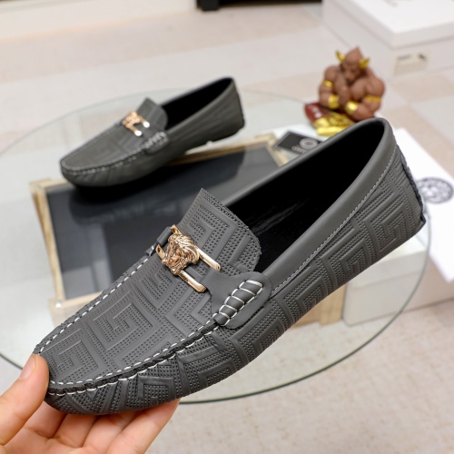 Cheap Versace Leather Shoes For Men #1114041 Replica Wholesale [$68.00 USD] [ITEM#1114041] on Replica Versace Leather Shoes