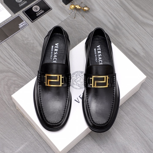 Cheap Versace Leather Shoes For Men #1116916 Replica Wholesale [$98.00 USD] [ITEM#1116916] on Replica Versace Leather Shoes
