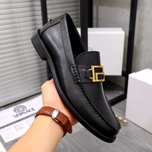Cheap Versace Leather Shoes For Men #1116916 Replica Wholesale [$98.00 USD] [ITEM#1116916] on Replica Versace Leather Shoes