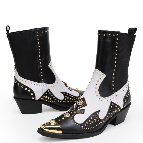 Cheap Versace Boots For Women #1117350 Replica Wholesale [$125.00 USD] [ITEM#1117350] on Replica Versace Boots