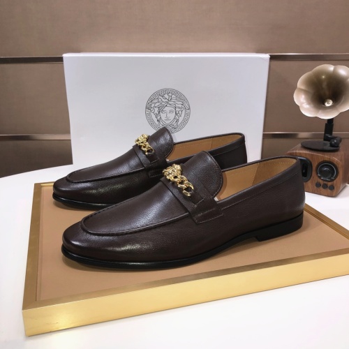 Cheap Versace Leather Shoes For Men #1117399 Replica Wholesale [$98.00 USD] [ITEM#1117399] on Replica Versace Leather Shoes