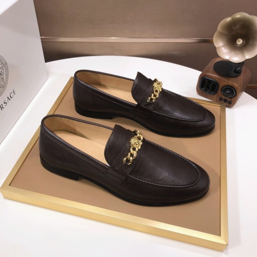 Cheap Versace Leather Shoes For Men #1117399 Replica Wholesale [$98.00 USD] [ITEM#1117399] on Replica Versace Leather Shoes