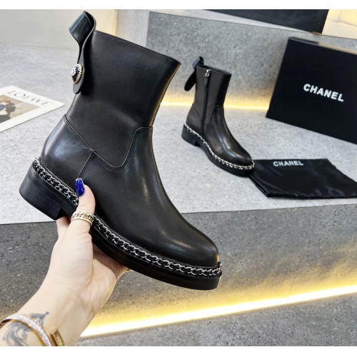 Cheap Chanel Boots For Women #1120446 Replica Wholesale [$108.00 USD] [ITEM#1120446] on Replica Chanel Boots