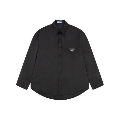 Cheap Prada Shirts Long Sleeved For Men #1120719 Replica Wholesale [$56.00 USD] [ITEM#1120719] on Replica Prada Shirts