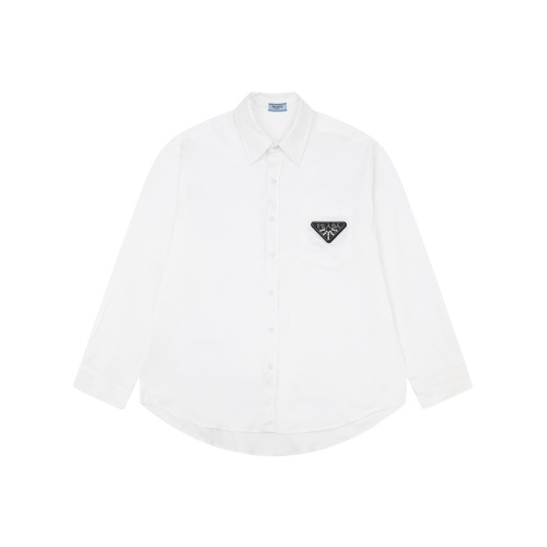 Cheap Prada Shirts Long Sleeved For Men #1120720 Replica Wholesale [$56.00 USD] [ITEM#1120720] on Replica Prada Shirts