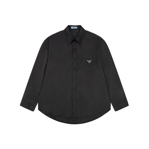 Cheap Prada Shirts Long Sleeved For Men #1120722 Replica Wholesale [$56.00 USD] [ITEM#1120722] on Replica Prada Shirts