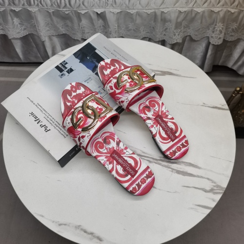 Cheap Dolce &amp; Gabbana D&amp;G Slippers For Women #1121664 Replica Wholesale [$130.00 USD] [ITEM#1121664] on Replica Dolce &amp; Gabbana D&amp;G Slippers