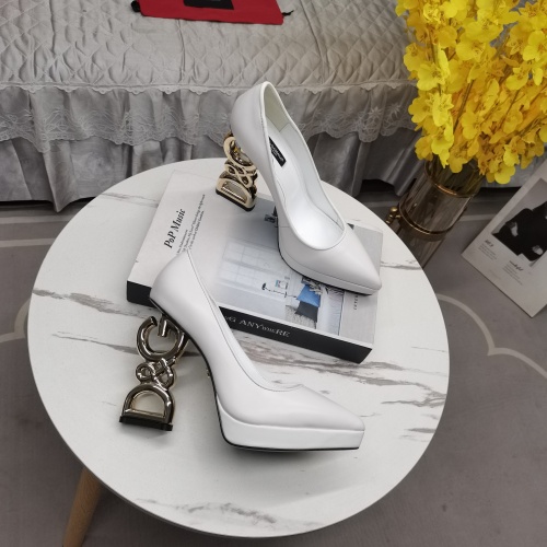 Cheap Dolce &amp; Gabbana D&amp;G High-Heeled Shoes For Women #1122802 Replica Wholesale [$155.00 USD] [ITEM#1122802] on Replica Dolce &amp; Gabbana D&amp;G High-Heeled Shoes