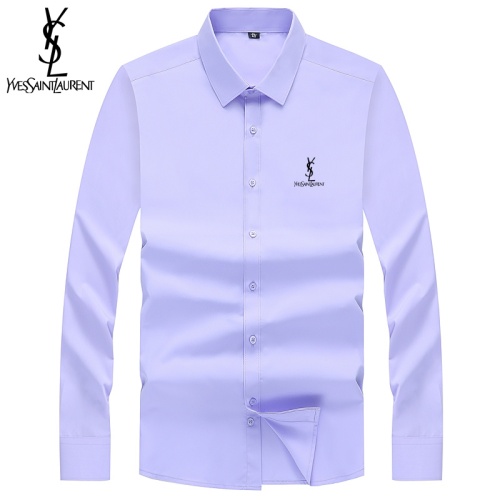Cheap Yves Saint Laurent YSL Shirts Long Sleeved For Men #1123876 Replica Wholesale [$40.00 USD] [ITEM#1123876] on Replica Yves Saint Laurent YSL Shirts