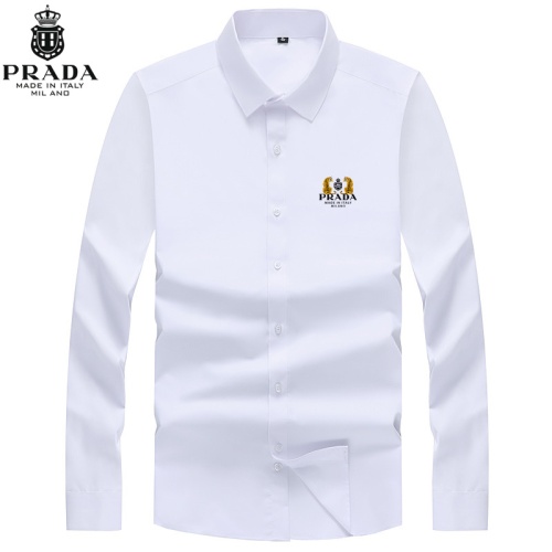 Cheap Prada Shirts Long Sleeved For Men #1123904 Replica Wholesale [$40.00 USD] [ITEM#1123904] on Replica Prada Shirts