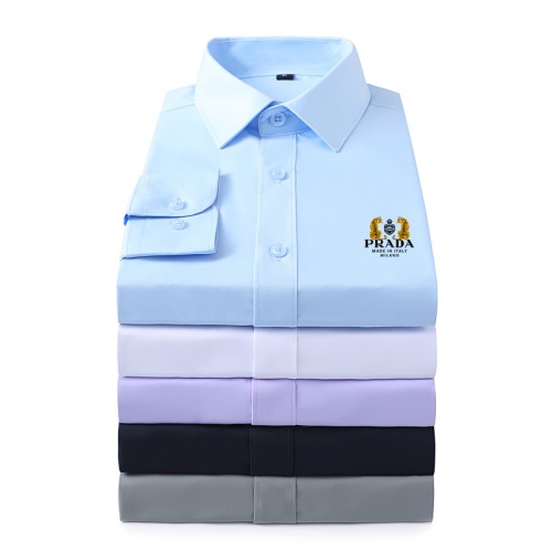 Cheap Prada Shirts Long Sleeved For Men #1123904 Replica Wholesale [$40.00 USD] [ITEM#1123904] on Replica Prada Shirts