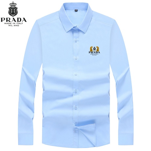 Cheap Prada Shirts Long Sleeved For Men #1123905 Replica Wholesale [$40.00 USD] [ITEM#1123905] on Replica Prada Shirts