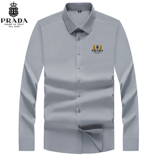Cheap Prada Shirts Long Sleeved For Men #1123907 Replica Wholesale [$40.00 USD] [ITEM#1123907] on Replica Prada Shirts