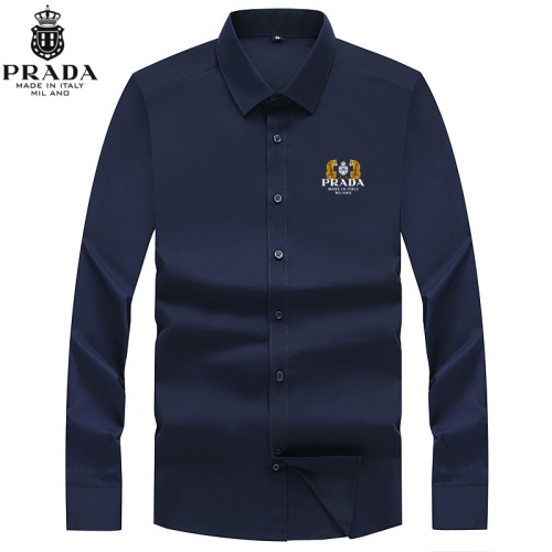 Cheap Prada Shirts Long Sleeved For Men #1123908 Replica Wholesale [$40.00 USD] [ITEM#1123908] on Replica Prada Shirts