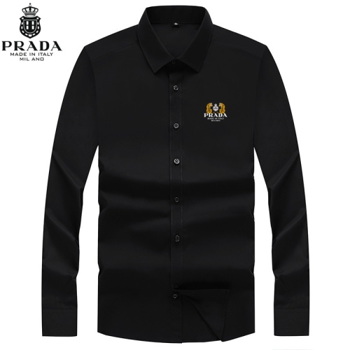 Cheap Prada Shirts Long Sleeved For Men #1123909 Replica Wholesale [$40.00 USD] [ITEM#1123909] on Replica Prada Shirts