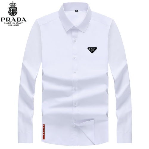 Cheap Prada Shirts Long Sleeved For Men #1123910 Replica Wholesale [$40.00 USD] [ITEM#1123910] on Replica Prada Shirts