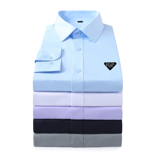 Cheap Prada Shirts Long Sleeved For Men #1123910 Replica Wholesale [$40.00 USD] [ITEM#1123910] on Replica Prada Shirts