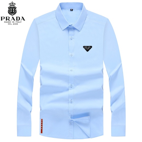 Cheap Prada Shirts Long Sleeved For Men #1123911 Replica Wholesale [$40.00 USD] [ITEM#1123911] on Replica Prada Shirts