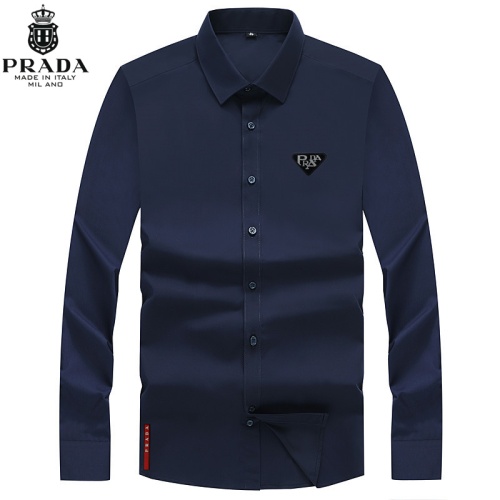 Cheap Prada Shirts Long Sleeved For Men #1123914 Replica Wholesale [$40.00 USD] [ITEM#1123914] on Replica Prada Shirts