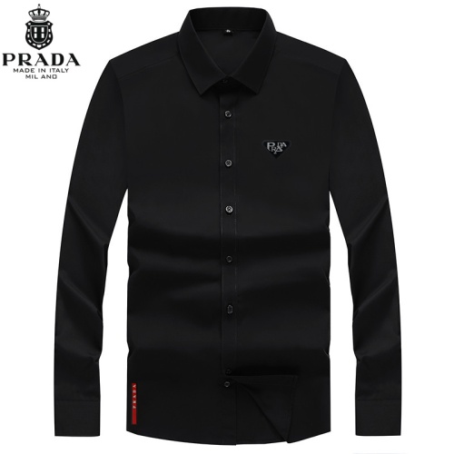 Cheap Prada Shirts Long Sleeved For Men #1123915 Replica Wholesale [$40.00 USD] [ITEM#1123915] on Replica Prada Shirts