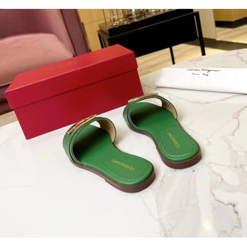 Cheap Salvatore Ferragamo Slippers For Women #1124105 Replica Wholesale [$82.00 USD] [ITEM#1124105] on Replica Salvatore Ferragamo Slippers