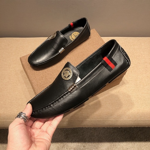 Cheap Versace Leather Shoes For Men #1125703 Replica Wholesale [$68.00 USD] [ITEM#1125703] on Replica Versace Leather Shoes
