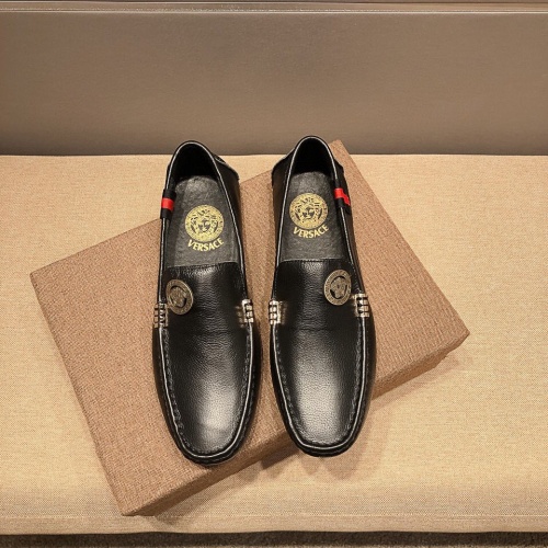 Cheap Versace Leather Shoes For Men #1125703 Replica Wholesale [$68.00 USD] [ITEM#1125703] on Replica Versace Leather Shoes