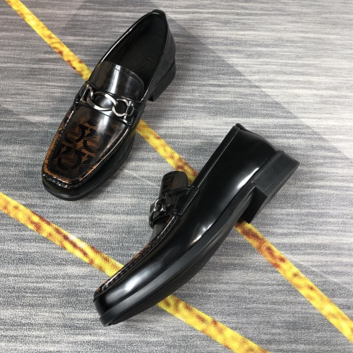 Cheap Salvatore Ferragamo Leather Shoes For Men #1125746 Replica Wholesale [$98.00 USD] [ITEM#1125746] on Replica Salvatore Ferragamo Leather Shoes