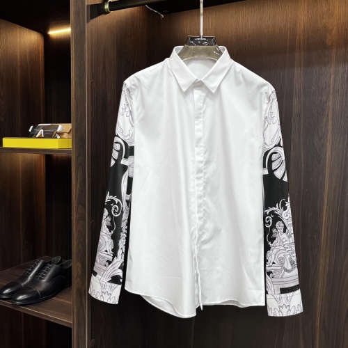 Cheap Versace Shirts Long Sleeved For Men #1126937 Replica Wholesale [$85.00 USD] [ITEM#1126937] on Replica Versace Shirts