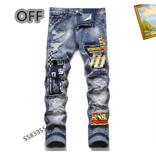 Cheap Off-White Jeans For Men #1127318 Replica Wholesale [$48.00 USD] [ITEM#1127318] on Replica Off-White Jeans