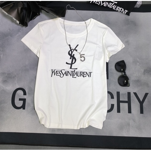 Cheap Yves Saint Laurent YSL T-shirts Short Sleeved For Women #1127795 Replica Wholesale [$32.00 USD] [ITEM#1127795] on Replica Yves Saint Laurent YSL T-shirts