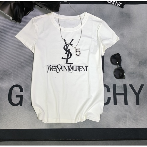 Cheap Yves Saint Laurent YSL T-shirts Short Sleeved For Women #1127795 Replica Wholesale [$32.00 USD] [ITEM#1127795] on Replica Yves Saint Laurent YSL T-shirts
