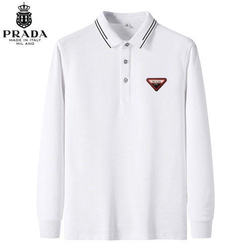 Cheap Prada T-Shirts Long Sleeved For Men #1129900 Replica Wholesale [$38.00 USD] [ITEM#1129900] on Replica Prada T-Shirts