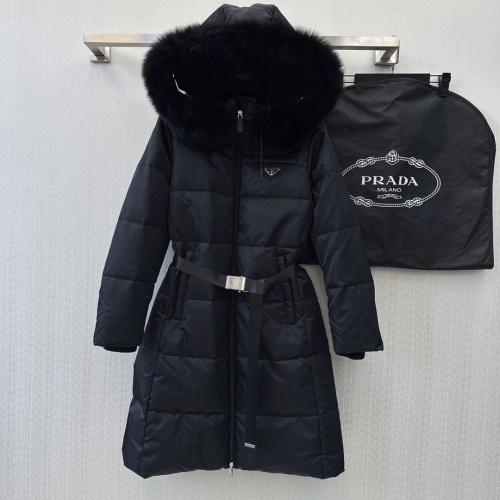 Cheap Prada Down Feather Coat Long Sleeved For Women #1130329 Replica Wholesale [$264.46 USD] [ITEM#1130329] on Replica Prada Down Feather Coat