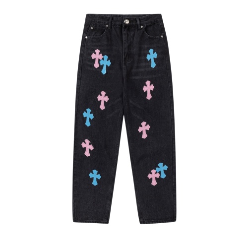 Cheap Chrome Hearts Jeans For Men #1130793 Replica Wholesale [$48.00 USD] [ITEM#1130793] on Replica Chrome Hearts Jeans