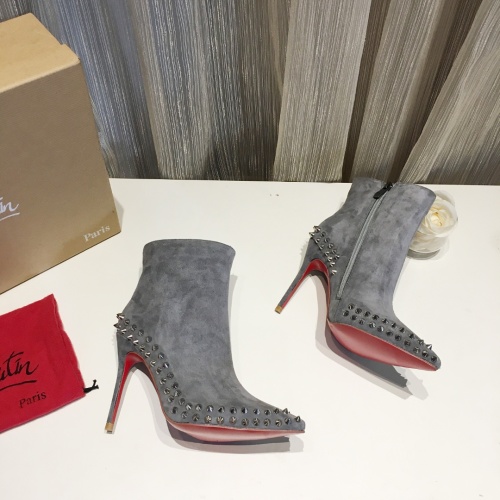 Cheap Christian Louboutin Boots For Women #1131060 Replica Wholesale [$108.00 USD] [ITEM#1131060] on Replica Christian Louboutin Boots