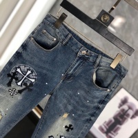 Cheap Chrome Hearts Jeans For Men #1128015 Replica Wholesale [$64.00 USD] [ITEM#1128015] on Replica Chrome Hearts Jeans