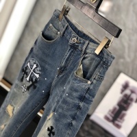 Cheap Chrome Hearts Jeans For Men #1128015 Replica Wholesale [$64.00 USD] [ITEM#1128015] on Replica Chrome Hearts Jeans
