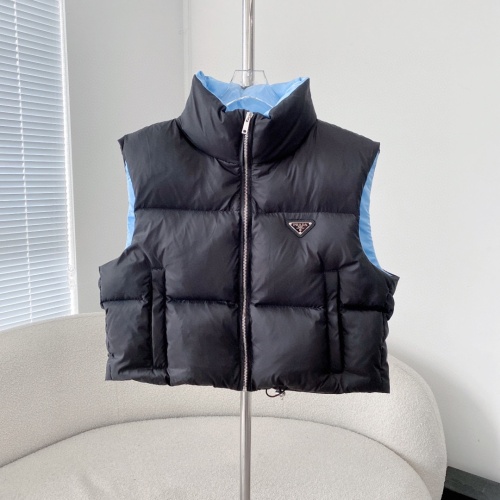 Cheap Prada Down Feather Coat Sleeveless For Women #1133920 Replica Wholesale [$108.00 USD] [ITEM#1133920] on Replica Prada Down Feather Coat
