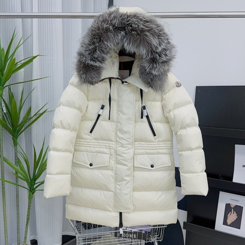 Cheap Moncler Down Feather Coat Long Sleeved For Women #1134189 Replica Wholesale [$251.24 USD] [ITEM#1134189] on Replica Moncler Down Feather Coat